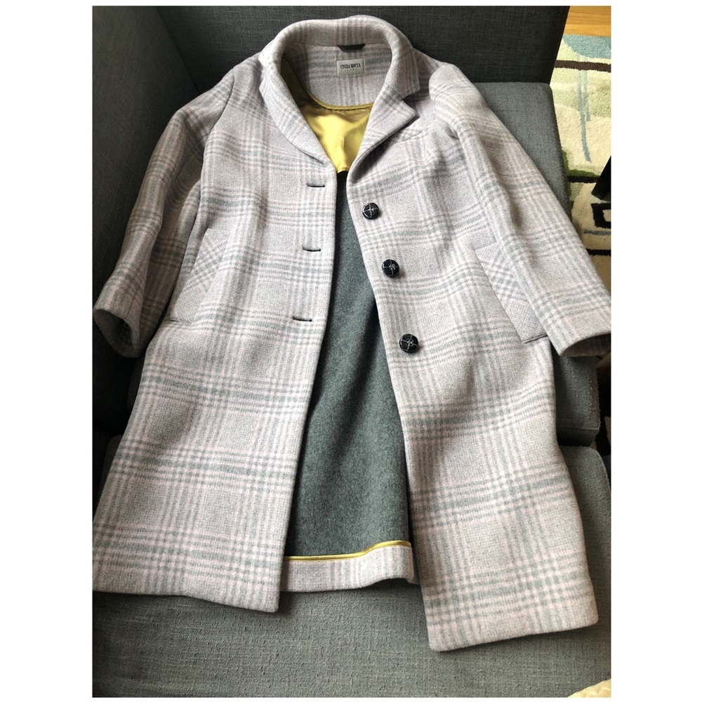 Cinzia Rocca Icons Plaid Wool Coat